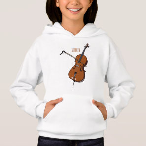 Cello cartoon illustration  hoodie