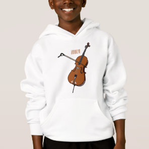 Cello cartoon illustration  hoodie