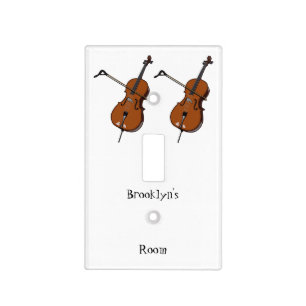 Cello cartoon illustration light switch cover