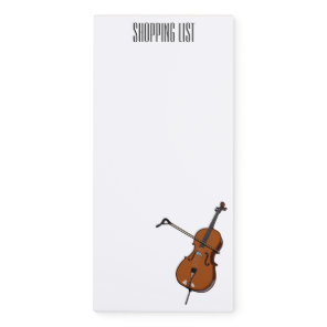 Cello cartoon illustration  magnetic notepad