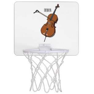 Cello cartoon illustration  mini basketball hoop