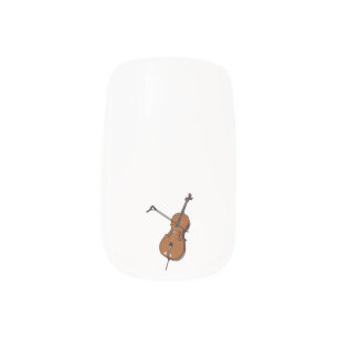 Cello cartoon illustration  minx nail art