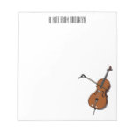 Cello cartoon illustration  notepad