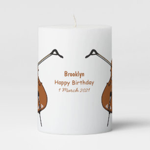Cello cartoon illustration pillar candle