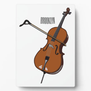 Cello cartoon illustration  plaque