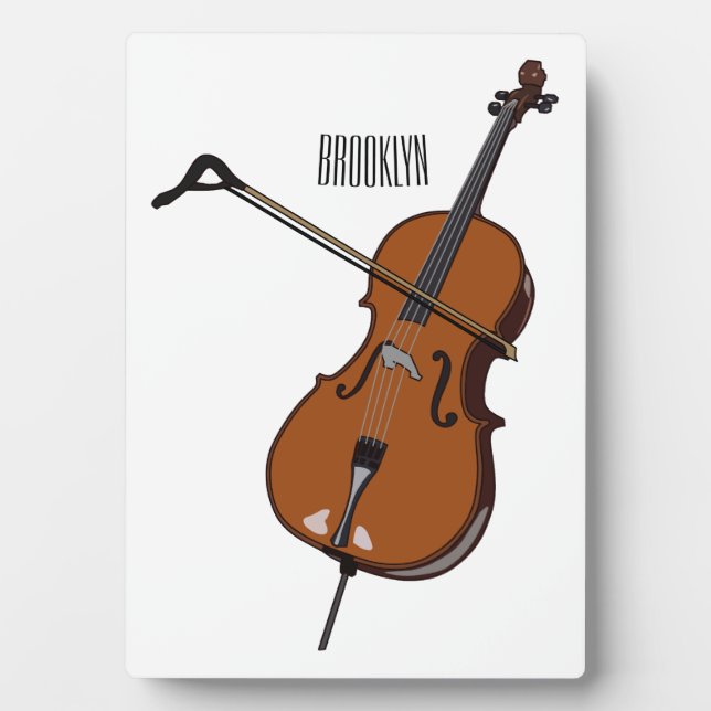 Cello cartoon illustration  plaque (Front)