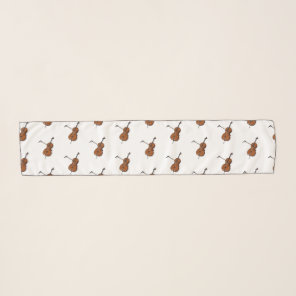 Cello cartoon illustration  scarf