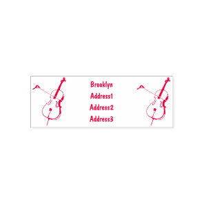 Cello cartoon illustration  self-inking stamp