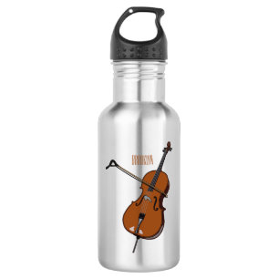 Cello cartoon illustration  stainless steel water bottle