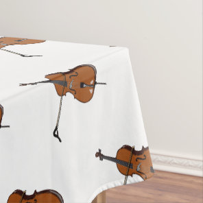 Cello cartoon illustration  tablecloth