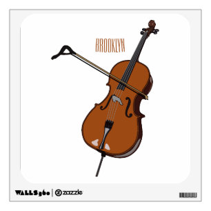 Cello cartoon illustration  wall decal