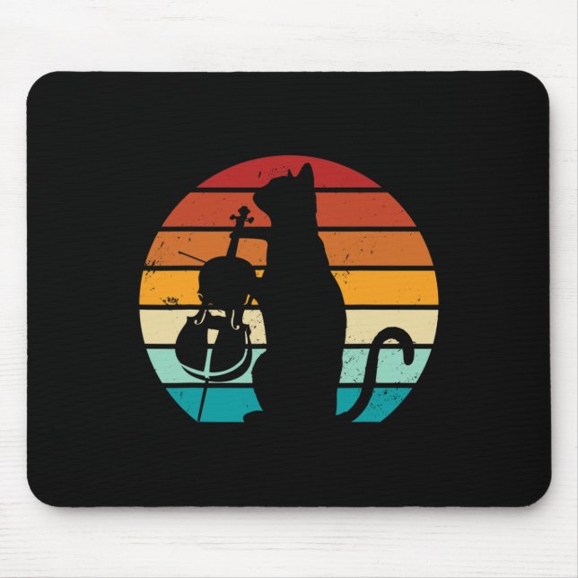 Cello Cat Meme Offensive Memes Funny Cat Love  Mouse Pad (Front)