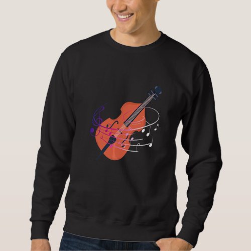 Cello Cellist Cello Player Sheet Music Clef Sweatshirt