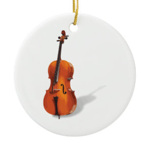 Cello Ceramic Ornament