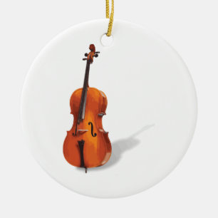 Cello Ceramic Ornament