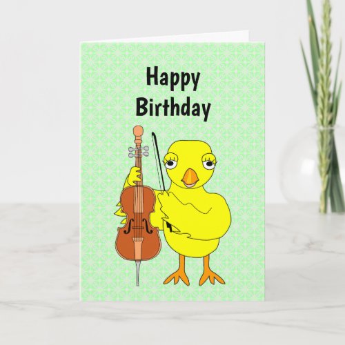 Cello Chick Card