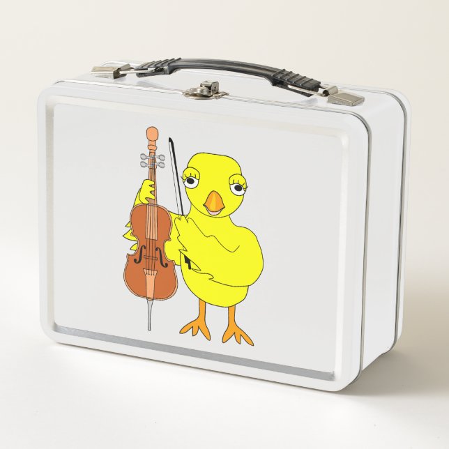 Cello Chick Metal Lunch Box (Front)