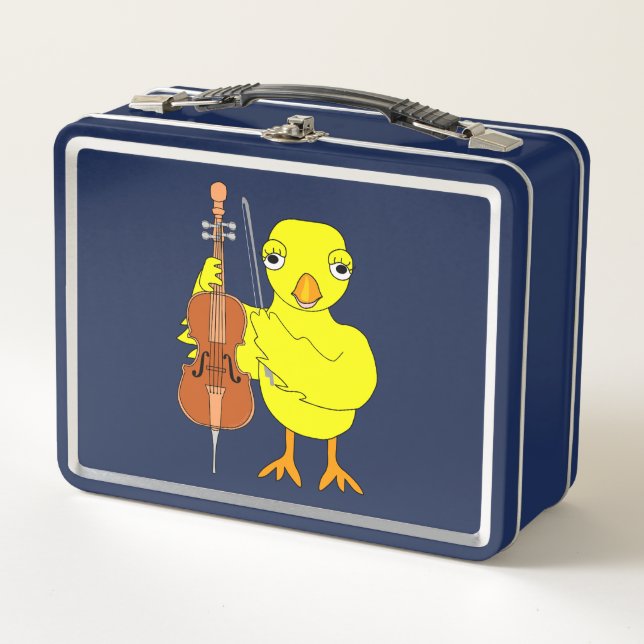 Cello Chick Metal Lunch Box (Front)