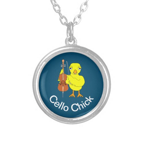 Cello Chick Silver Plated Necklace