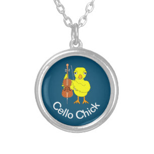 Cello Chick Silver Plated Necklace
