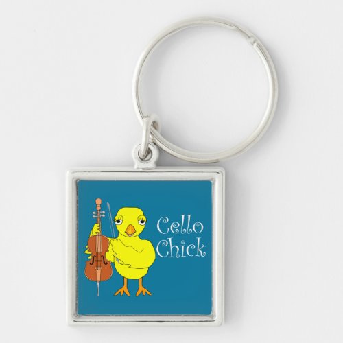 Cello Chick Text Keychain