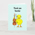 Cello Chick Thank You Card