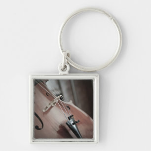 Cello classical music stringed instrument keychain