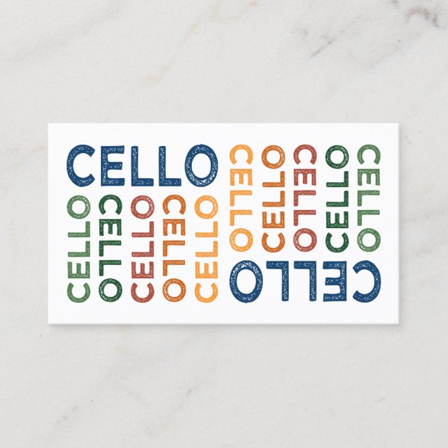 Cello Colorful Business Card (Front)