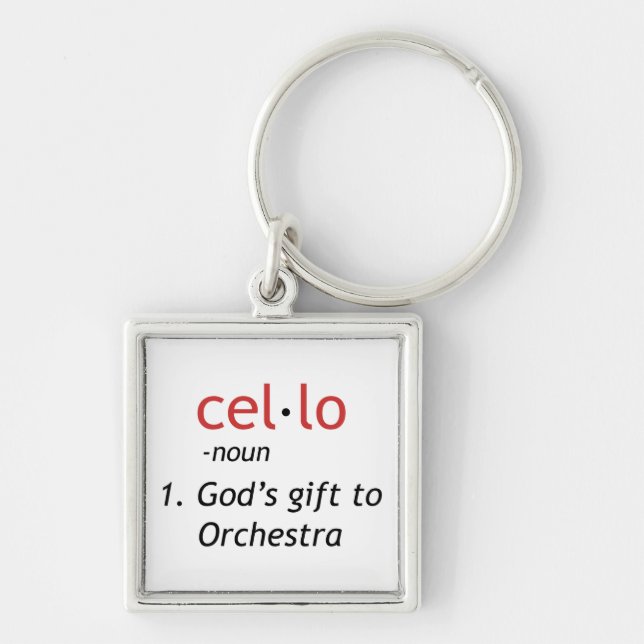 Cello Definition Keychain (Front)