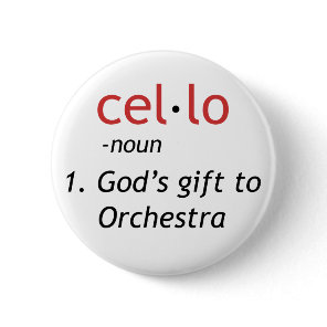 Cello Definition Pinback Button