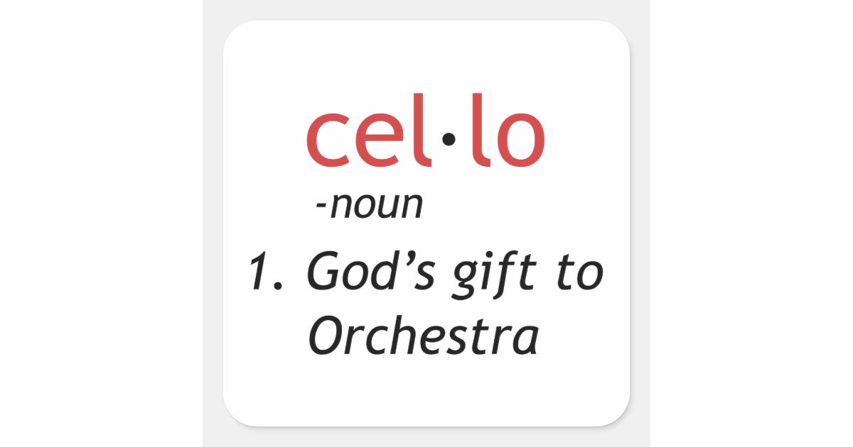 Cello Definition Square Sticker