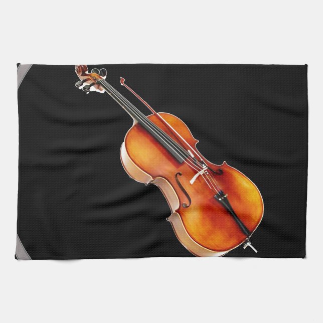 "Cello" design gifts and products Towel (Horizontal)