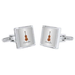 Cello Design Personalised Square Cufflinks