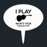 cello designs cake topper<br><div class="desc">i play cello what is your superpower!</div>
