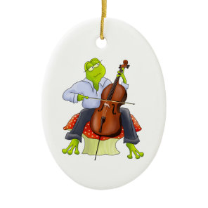 Cello Frog Ornament