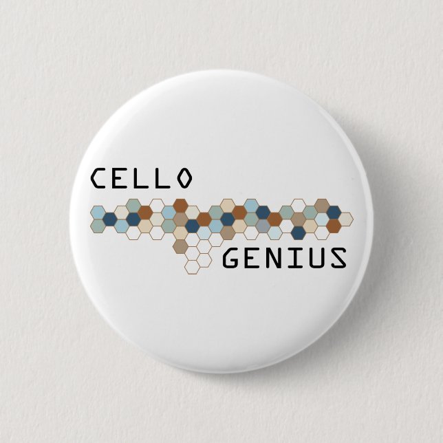 Cello Genius Pinback Button (Front)