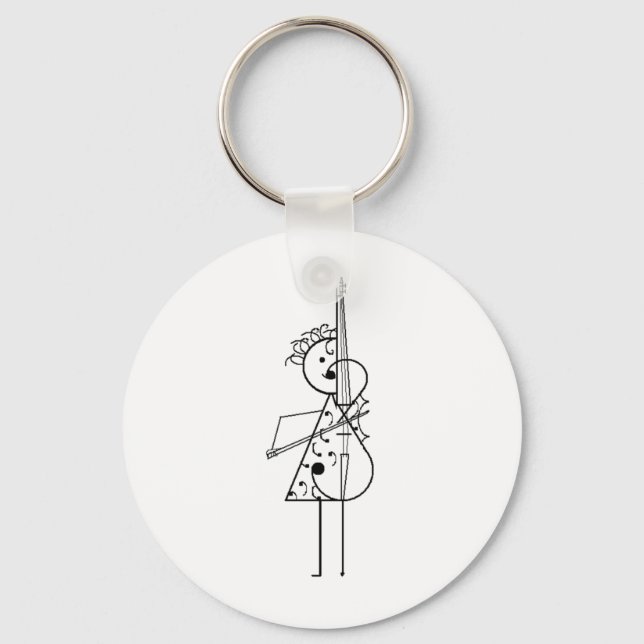 Cello Girl Keychain (Front)
