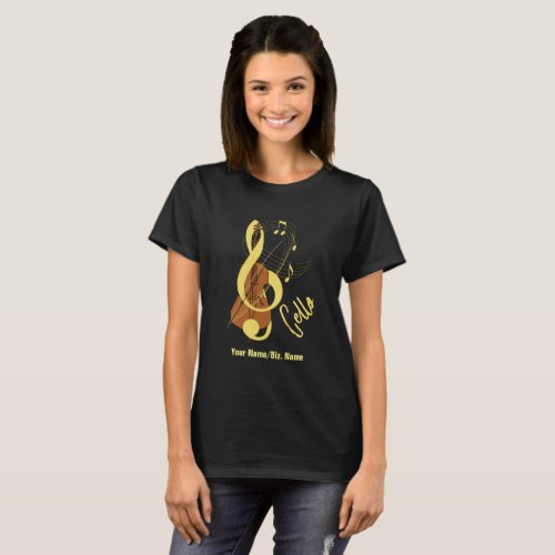 Cello Graphic Musician Music Theme T_Shirt