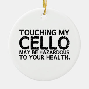 Cello Hazard Ceramic Ornament
