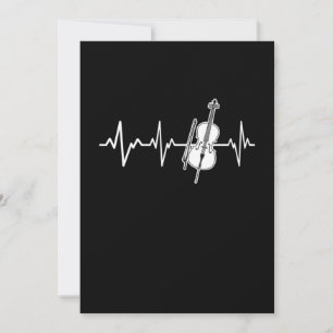 Cello Heartbeat Classic Cellist Gift Idea Invitation