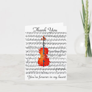 Cello & I Rock!_ Letterpress Thank You Card