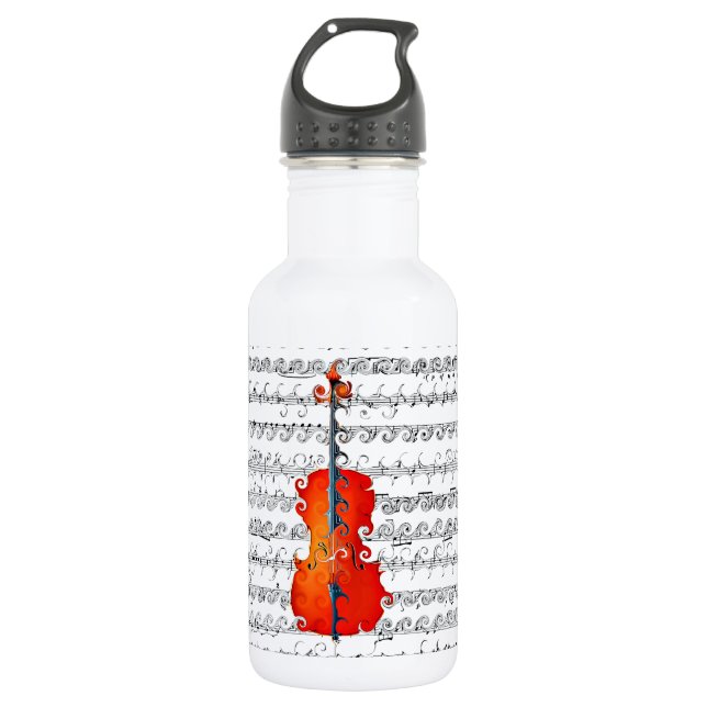 Cello & I Rock!_ Water Bottle (Front)