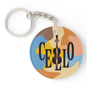 Cello In Cello Keychain
