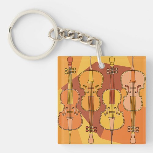 Cello In Cello Keychain