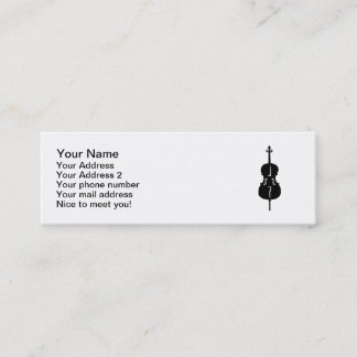 Cello instrument mini business card
