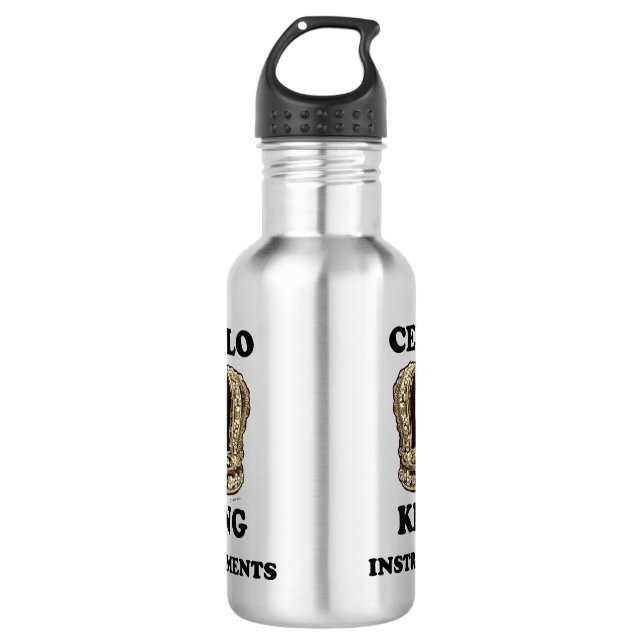 Cello King of Instruments Stainless Steel Water Bottle (Front)