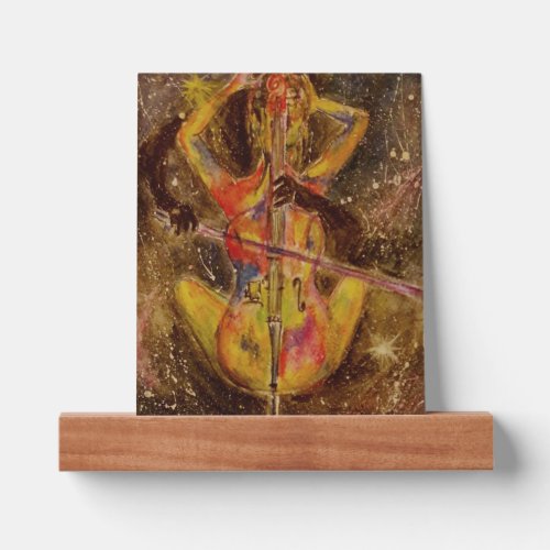 Cello Lady Space Sonata Painting Picture Ledge
