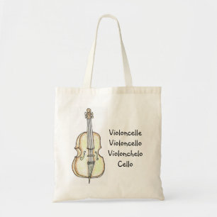 Cello Language Tote Bag