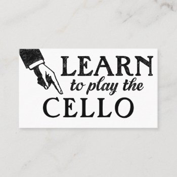 Cello Lessons Business Cards - Cool Vintage by NeatBusinessCards at Zazzle