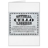 Cello License (Front)